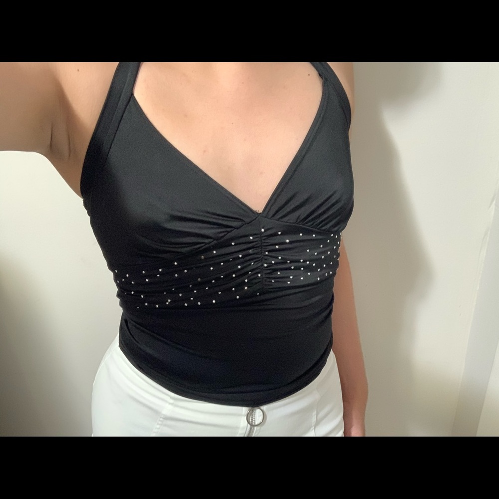 Black y2k top